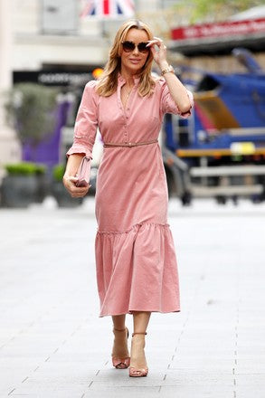 Wyse London Pink Isobel Chord Dress UK 8