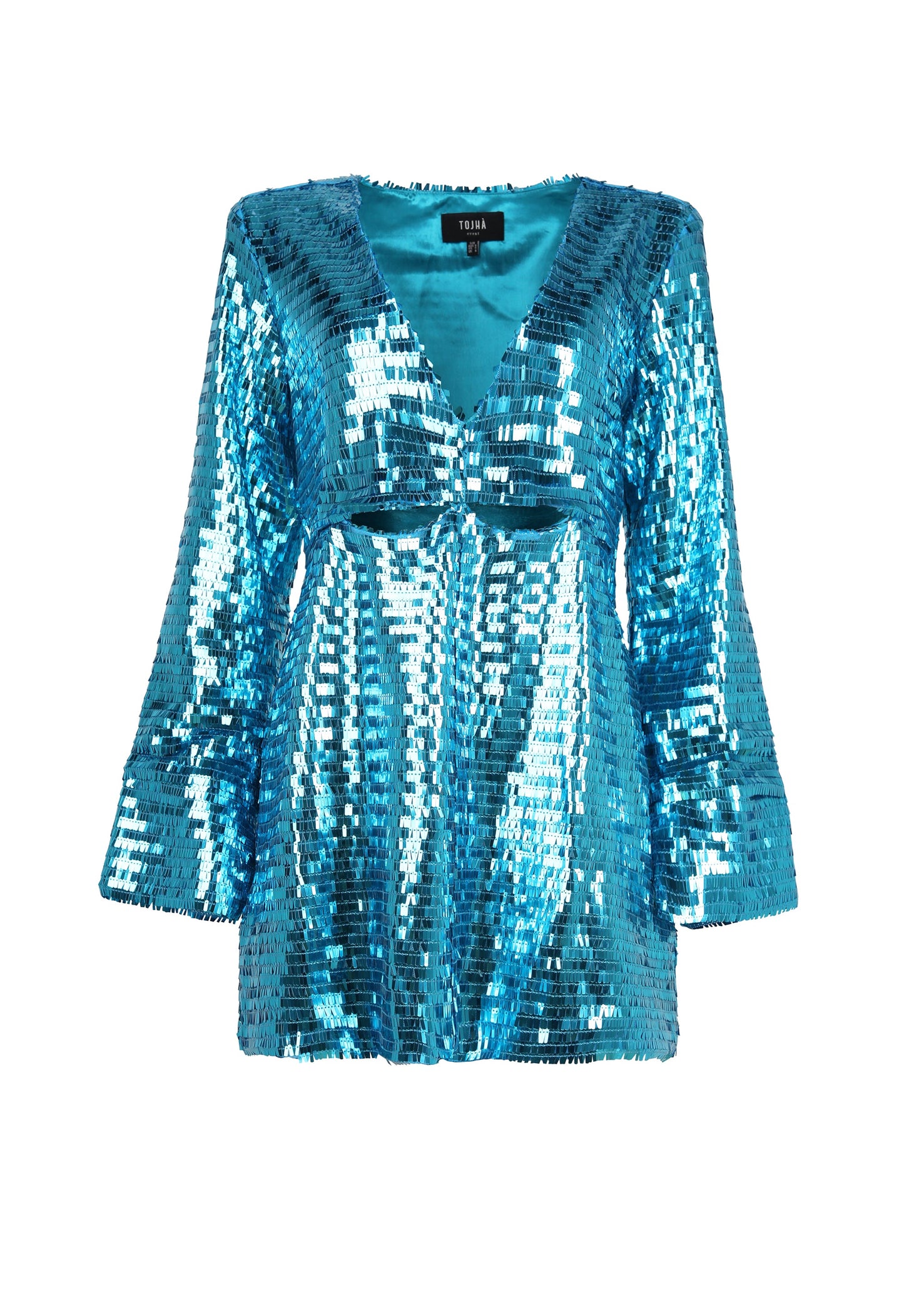 Tojhā Blue Fiore Sequin Dress UK 10