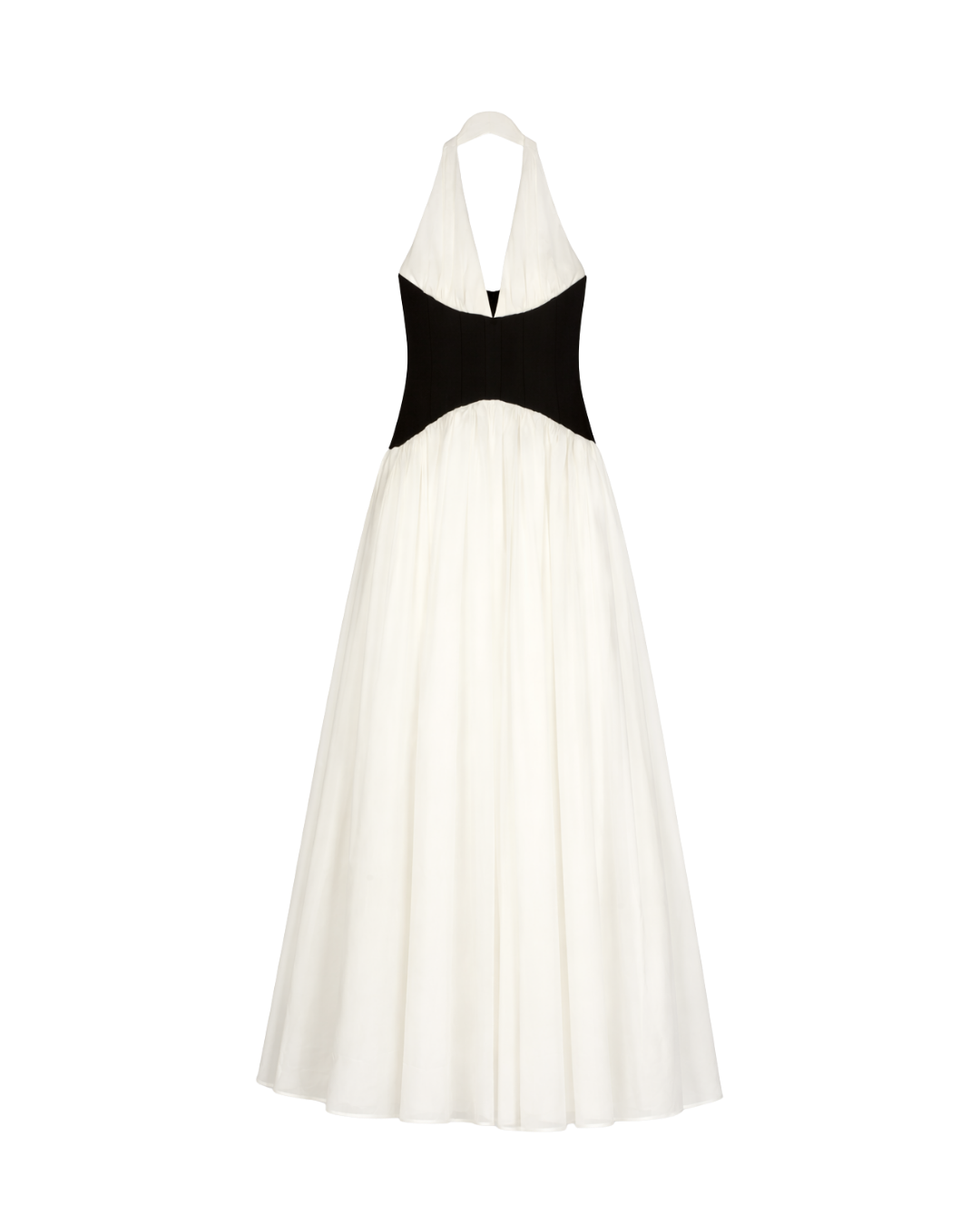 LEAU White & Black Harlowe  Corset Maxi Dress UK XS