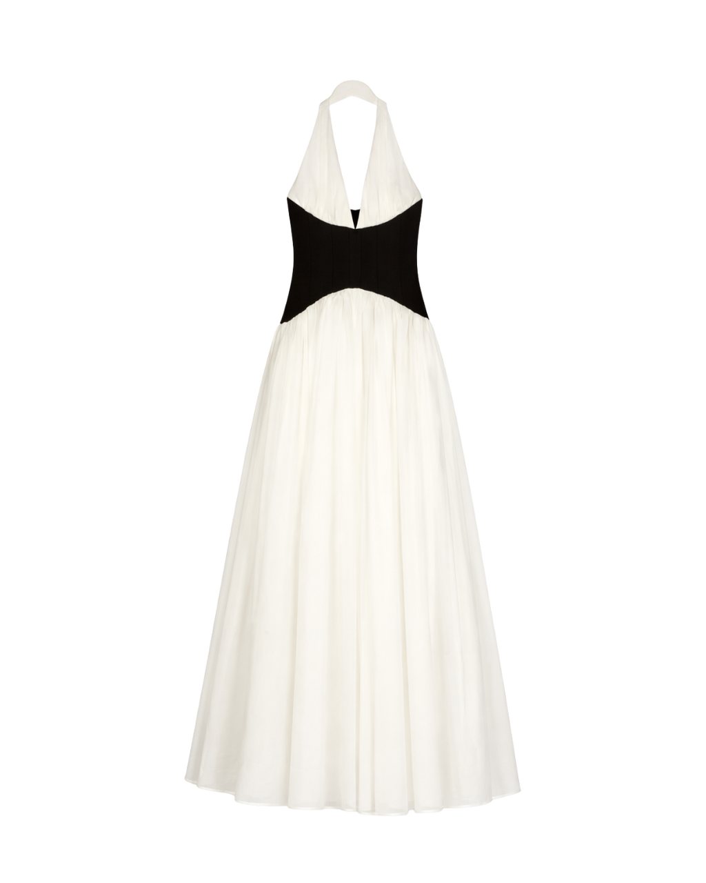 LEAU White & Black Harlowe  Corset Maxi Dress UK XS