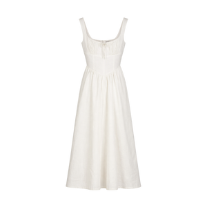 REFORMATION White Balia Linen Dress Us2 UK 6