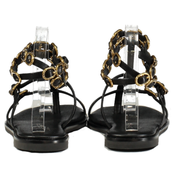 Kurt Geiger Black Regent Leather Sandals UK 6 EU 39 👠