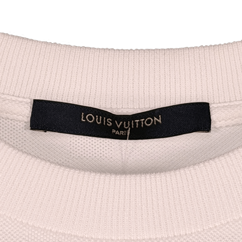 Louis Vuitton Cream Half Damier Pocket T-shirt UK XS