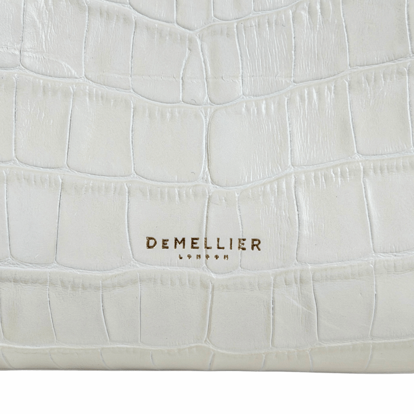 DEMELLIER LONDON Cream New York Croc-effect Leather Tote Bag