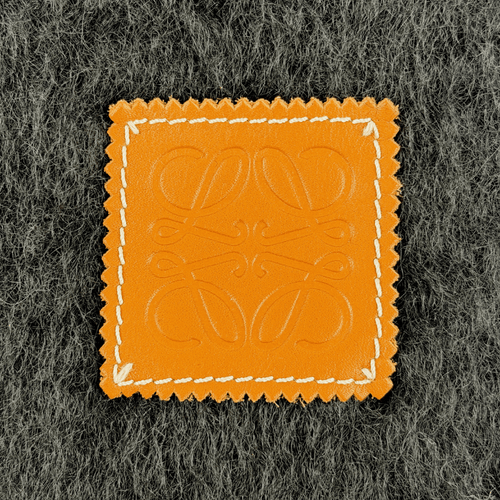 Loewe Black Mohair-blend Anagram Logo patch Scarf