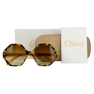 Chloé Brown Ce750s Havana Octagonal Sunglasses in Case