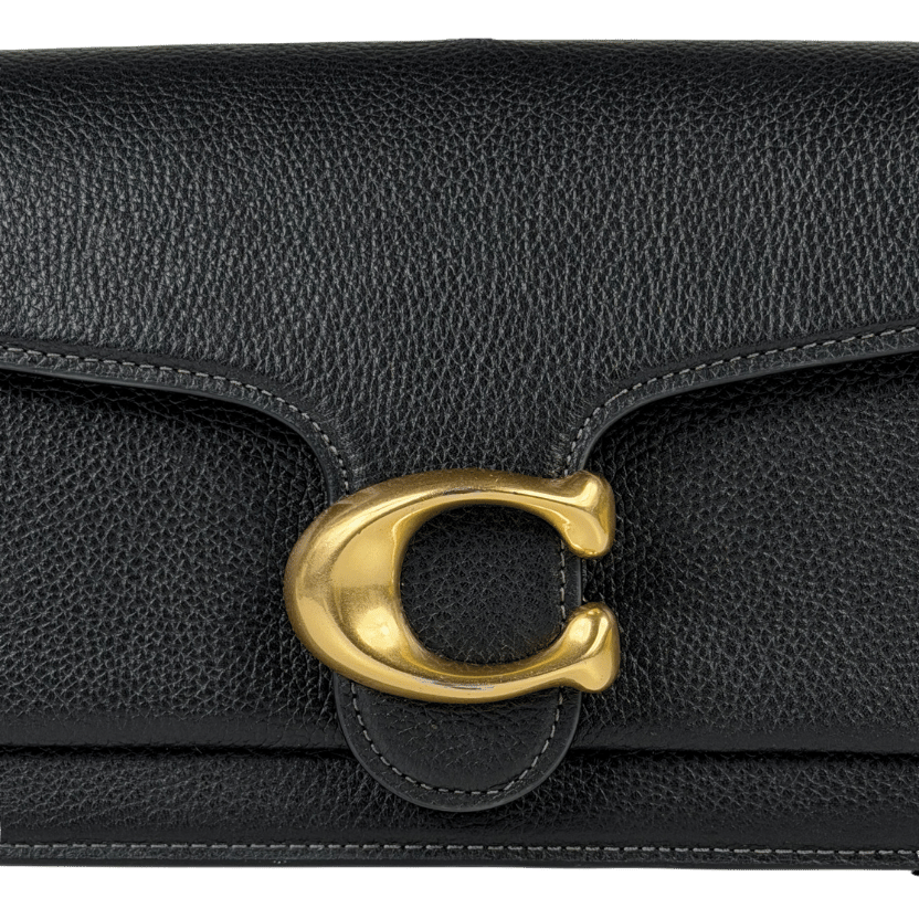 COACH Black Pebbled Leather Tabby Shoulder Bag