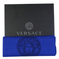 Versace Navy Blue / Blue 100% Wool Medusa Scarf