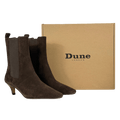 Dune Brown Odele Suede Pointed Heeled Ankle Boots UK 6 EU 39 👠