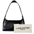Lancaster Black Leather Rectangle Bag One Size