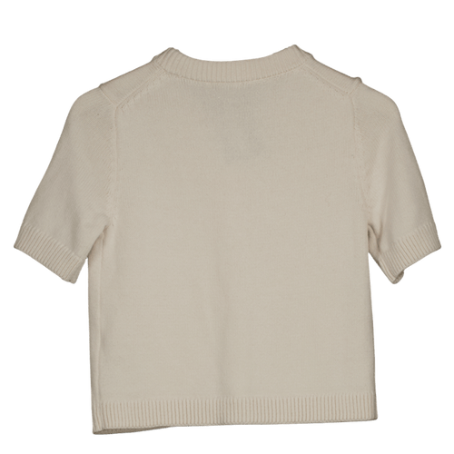 Abercrombie & Fitch Cream Short-sleeve Crew Cardigan UK XS