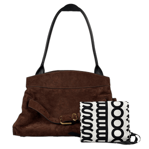 Marc Jacobs Chocolate Brown The Dakota Suede Leather Tote / Shoulder Bag