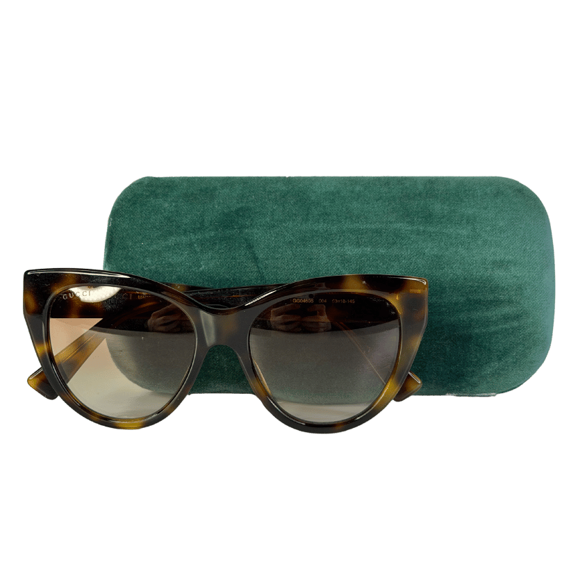 Gucci Dark Havana Brown Gradient Sunglasses in Case