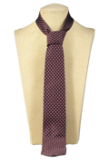 PRADA Burgundy Patten 100% Silk Neck Tie