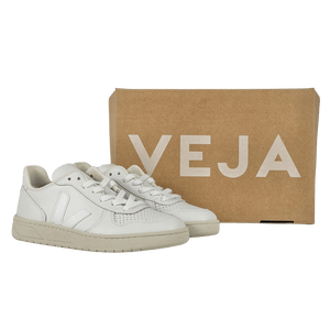 VEJA V-10 Leather Extra White Trainers UK 2 EU 35