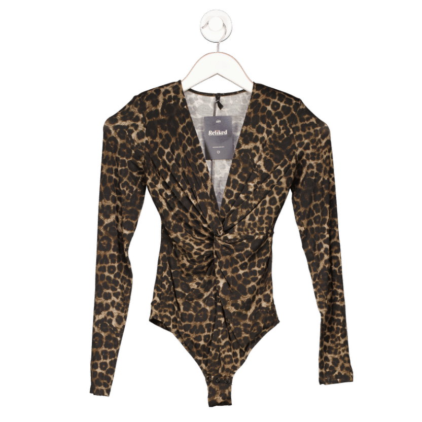 intimissimi Brown Sensual Attitude Long-sleeved Modal Bodysuit UK S