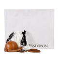 JW ANDERSON Tan Brown Leather Nano Cap Crossbody Bag