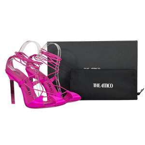 THE ATTICO Fuchsia Pink Adele Strappy High Heel Shoes UK 5.5 EU 38.5