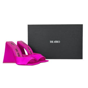 THE ATTICO Pink Satin 85mm Devon Sandals UK 3 EU 36