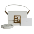 BY FAR Fran Smooth White  Mini Leather Handbag