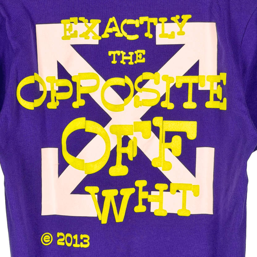 OFF-WHITE Off-white Off White Opposite Arrow Slim T-shirt Purple /lime UK S