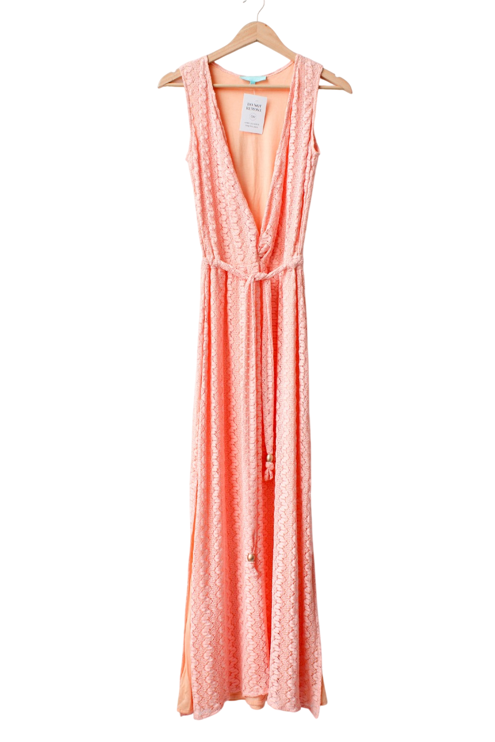 MELISSA ODABASH Coral Pink Lace Beach Dress UK S