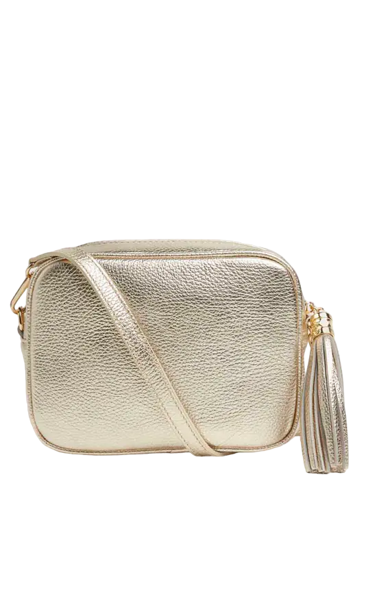 No.1 George Street Gold Leather Crossbody Bag