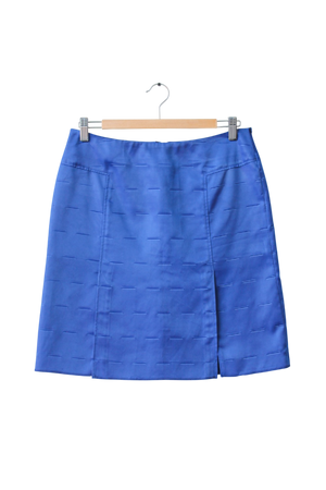 Versace Jeans Couture Blue W828 Textured A-line Mini Skirt  IT 42 UK 10