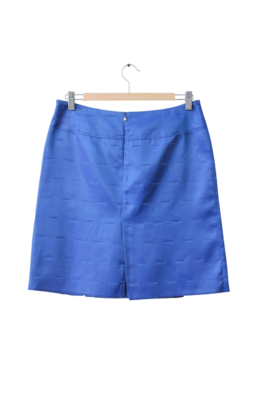 Versace Jeans Couture Blue W828 Textured A-line Mini Skirt  IT 42 UK 10