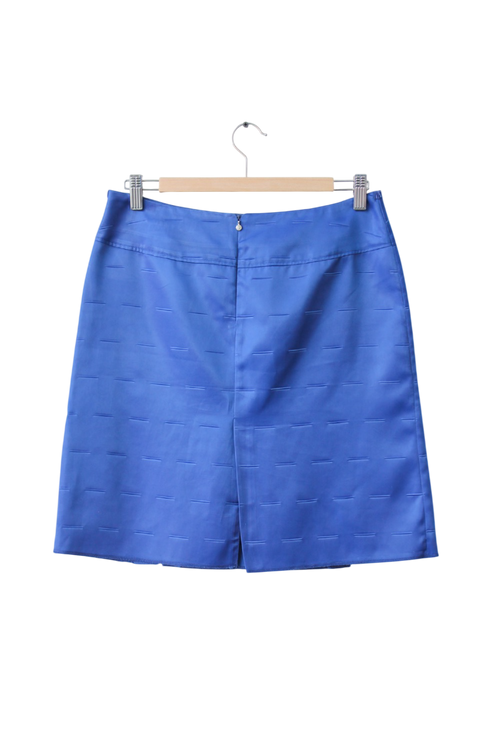 Versace Jeans Couture Blue W828 Textured A-line Mini Skirt  IT 42 UK 10