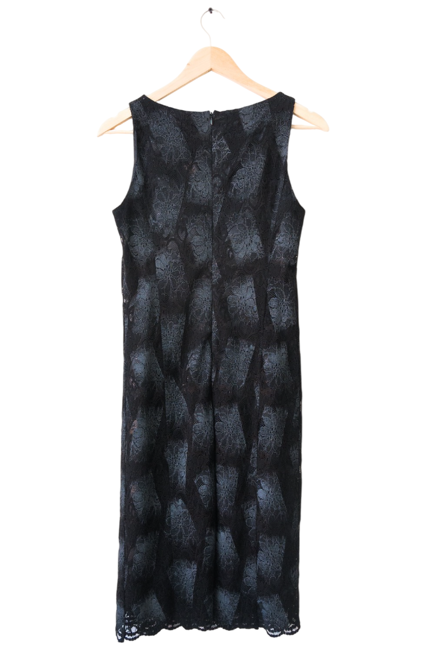 Christian Lacroix Bazar Black Lace Shift Dress UK 10