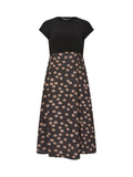 M&Co Black Spot Print Midi Dress - Petite UK 18