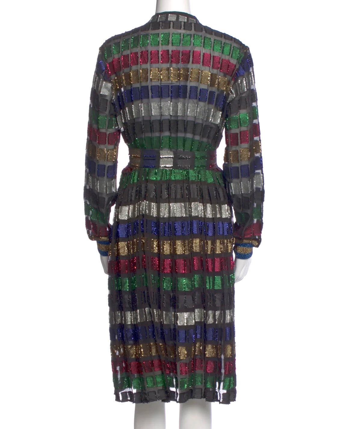 DODO BAR OR Black Metallic Rainbow Shirt Dress UK 8