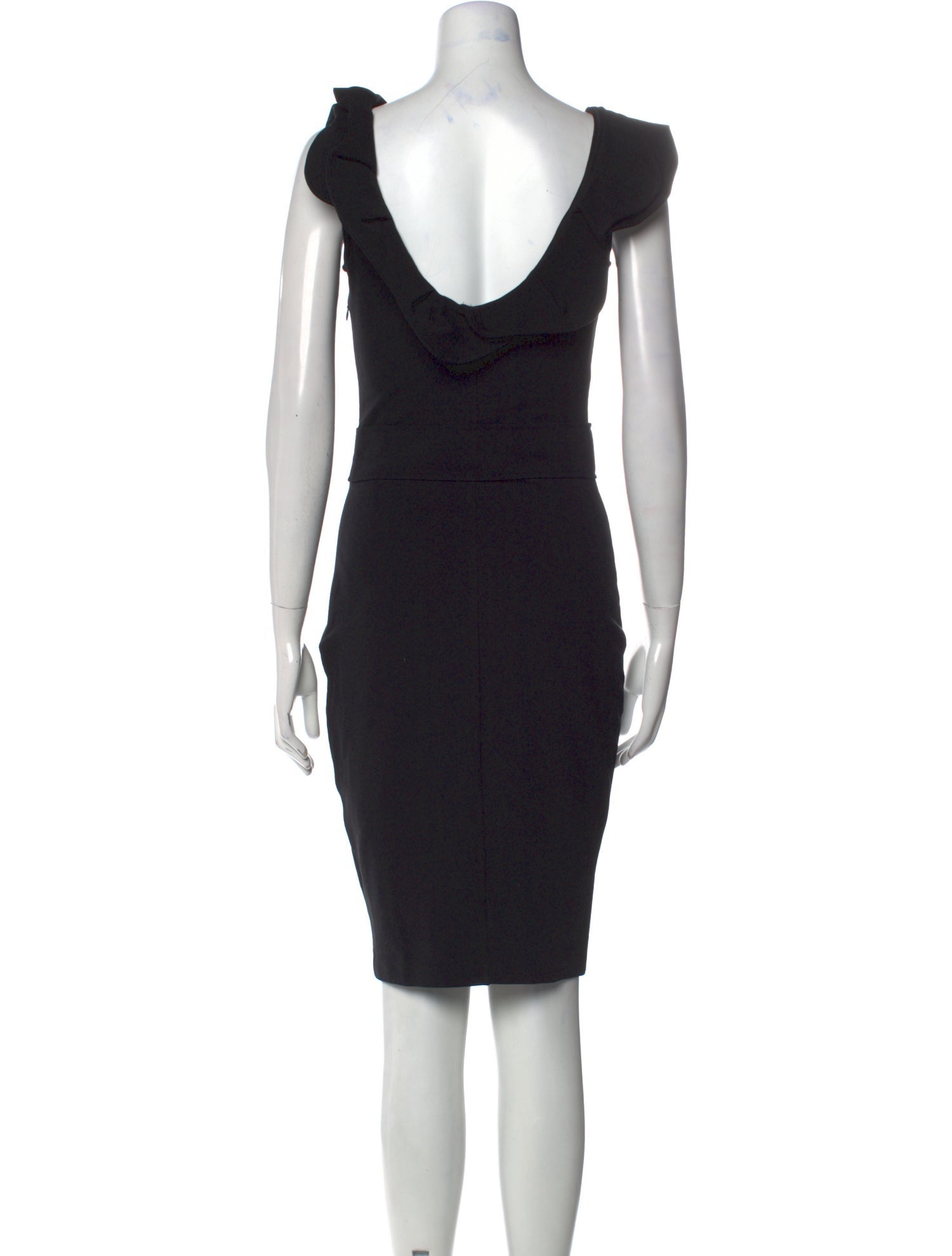 Red Valentino Black Sleeveless Bow Detail Dress UK M