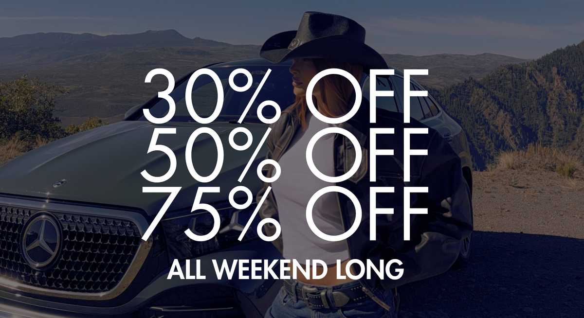 30%, 50% and 70% off, all weekend long