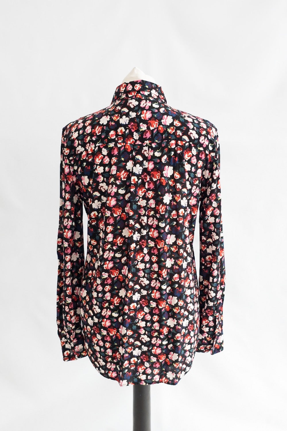 Equipment Black Slim Signature Viscose Floral Shirt UK S