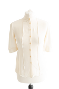 Giorgio Armani Cream Silk Button Down Blouse UK 6
