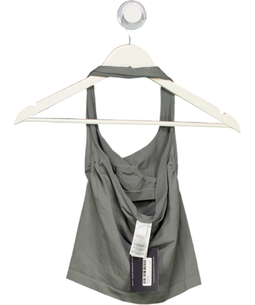gymshark Green Soft Sculpt Halterneck Tank With Shelf UK XS