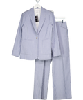 LK Bennett Gene Blue And White Stripe Cotton-rich Suit UK 12
