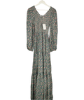 Apiece Apart Green Olivias Smocked Maxi Dress UK 8