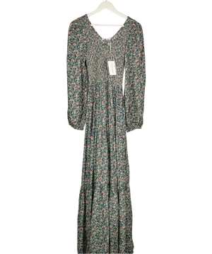 Apiece Apart Green Olivias Smocked Maxi Dress UK 8