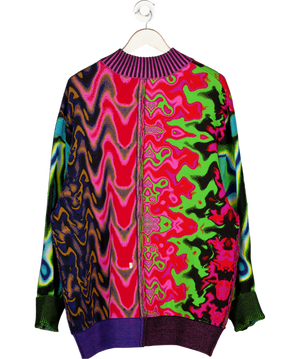 AGR Multicoloured Cherish Regular-fit Wool Cardigan UK M