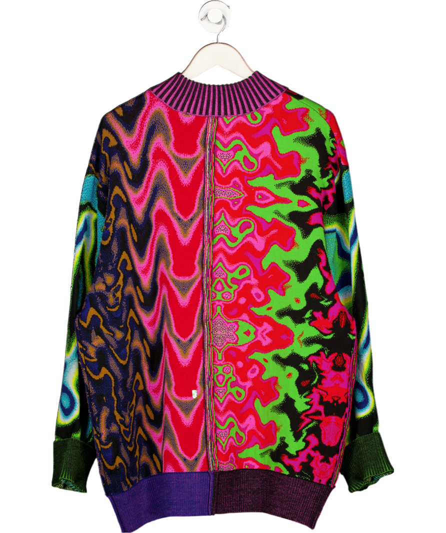 AGR Multicoloured Cherish Regular-fit Wool Cardigan UK M