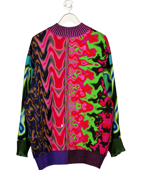 AGR Multicoloured Cherish Regular-fit Wool Cardigan UK M
