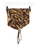 MURCI Brown Leopard Mesh Corset Top UK 8