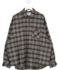 Garments Grey Oversized Flannel Shirt UK L