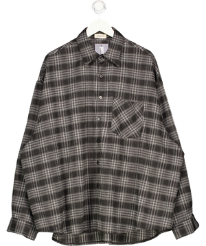 Garments Grey Oversized Flannel Shirt UK L