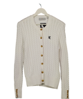 Holland Cooper Cream Cotswold Cable Knit Cardigan Natural UK S