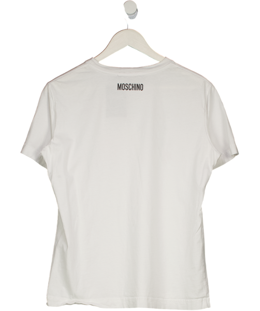 Moschino White Limited Edition 40th Anniversary T-shirt UK M