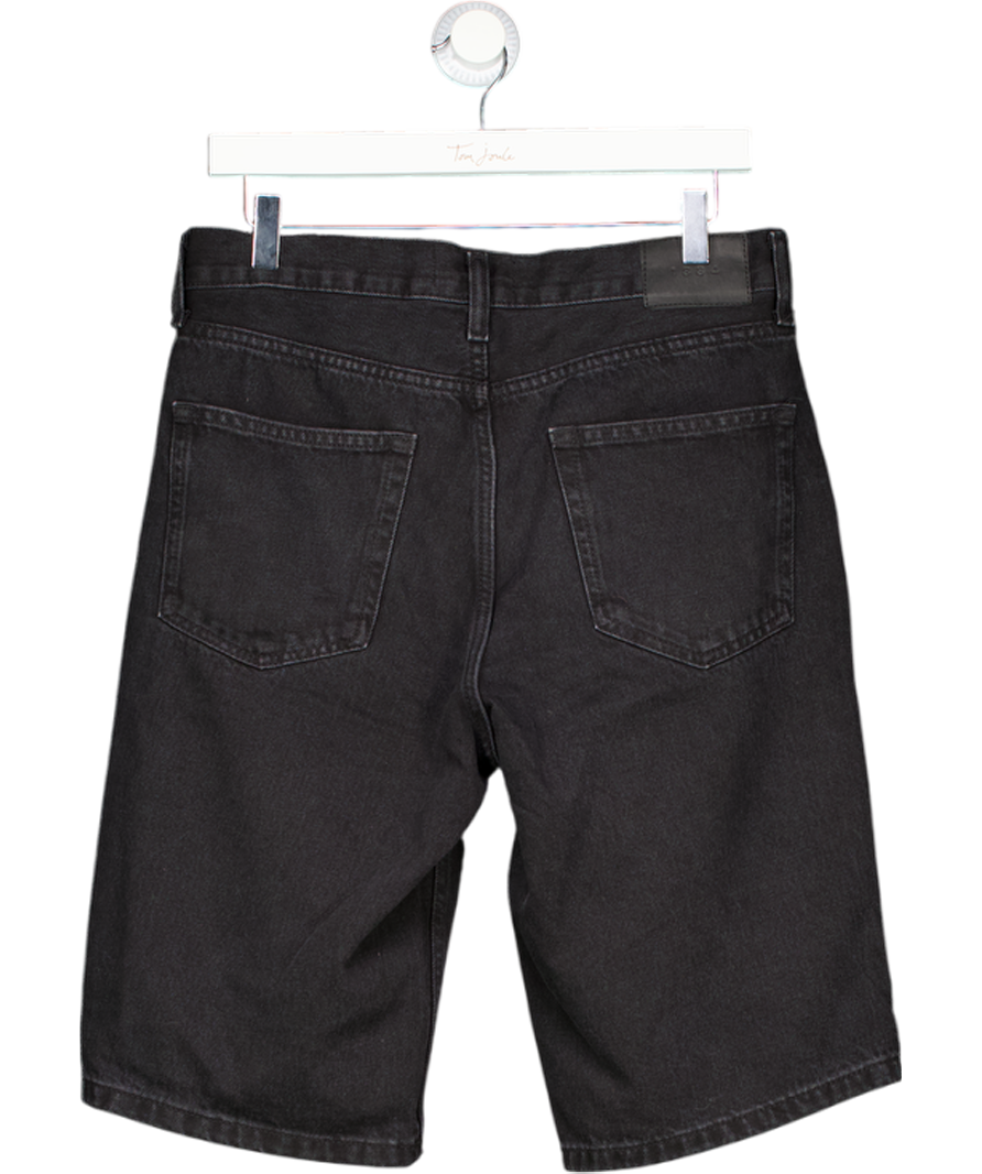M&S Black Cotton Denim Shorts W30